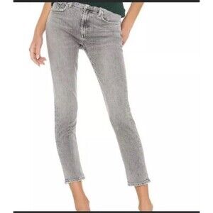 Agolde Jeans Womens Size 27 Gray Toni Mid Rise Straight Ankle Denim READ